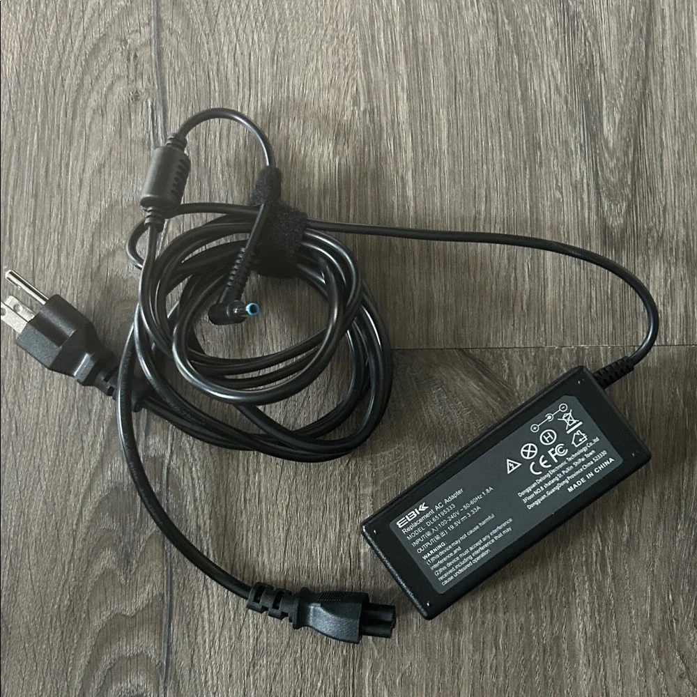 Black Power Adapter with Cable